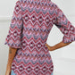 💕Limited Time Sale 50% Off👚Women's 3/4 Length Sleeve V-Neck Ruffle Sleeve Tunic Blouses