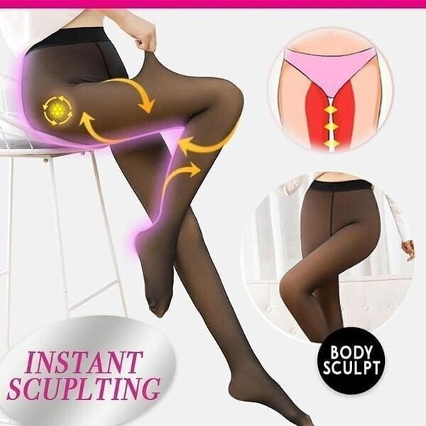 🎉BUY 2 GET 10%OFF🔥-Flawless Legs Fake Translucent Warm Plush Lined Elastic Tights-13
