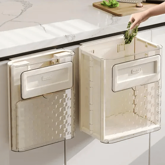 WALL-MOUNTED HANGING TRASH CAN WITH LID-5