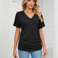 💕Summer Hot Sale 50% OFF🌷🔥Women's V Neck Dolman Tops with Side Shirring