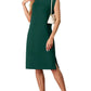 🔥Summer Sale 50% OFF💥Women Round Neck Loose Split Wrinkle-Free Midi Dress with Pockets