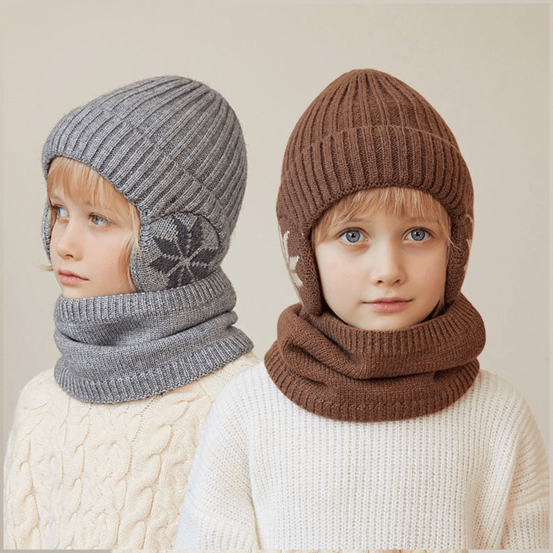 Winter Beanie Hat Scarf Sets Warm Knit Hat-11