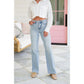 💥Last Day! Hurry up!!✨FREE SHPPING✈️👖High Rise Vintage Wash Tummy Control Top Straight Leg Jeans