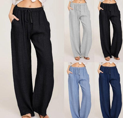 💥Hot Sale 50% OFF🔥Women's Summer Linen Cotton Wide Leg Pants