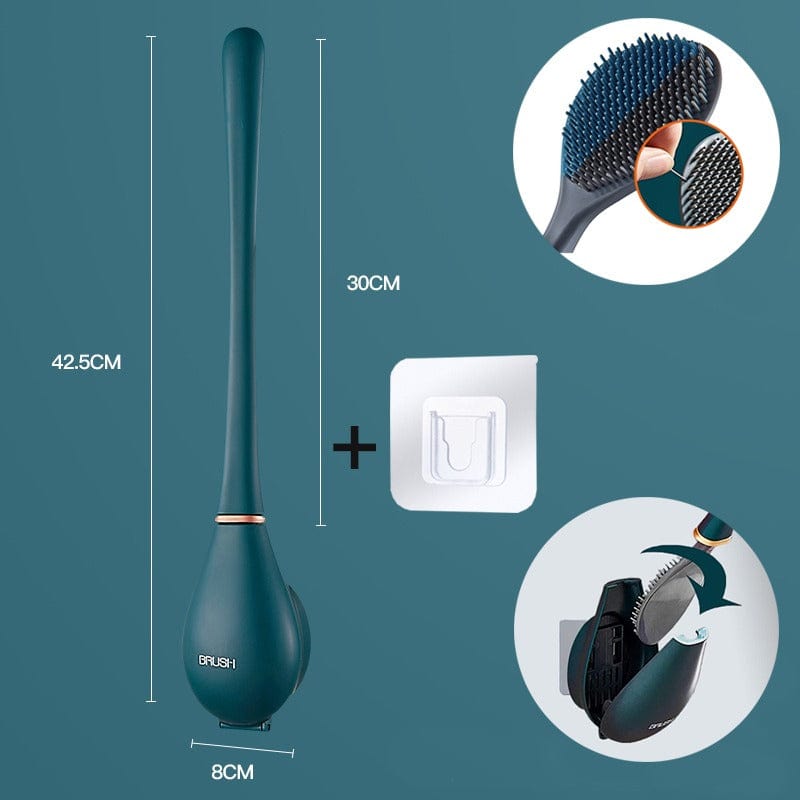 Modern Home Flexible Silicone Baseball Shaped Toilet Brush-6