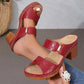 Women's Stylish Open-Toe Chunky Heel Sandals