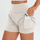 ✨️2025 Hot Sale 50% OFF🥰High Waisted 2-in-1 Yoga Shorts & Side Pockets