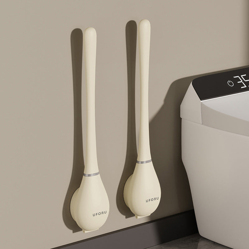 Modern Home Flexible Silicone Baseball Shaped Toilet Brush-11