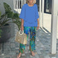 💃2025 Hot Sale 70% Off🔥Women’s Printed Pants and Crew Neck Top Set