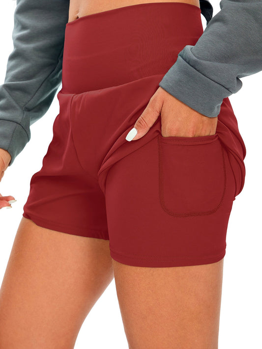 ✨️2025 Hot Sale 50% OFF🥰High Waisted 2-in-1 Yoga Shorts & Side Pockets