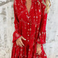 💖Big Promation!🔥💖Women's Comfortable Midi Dress with Geometric Print and V-Neckline