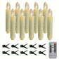 💥CHRISTMAS SALE💥10/12 Pack LED Flameless Taper Candles with Remote & Removable Clips🕯️✨