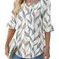 💕Limited Time Sale 50% Off👚Women's 3/4 Length Sleeve V-Neck Ruffle Sleeve Tunic Blouses
