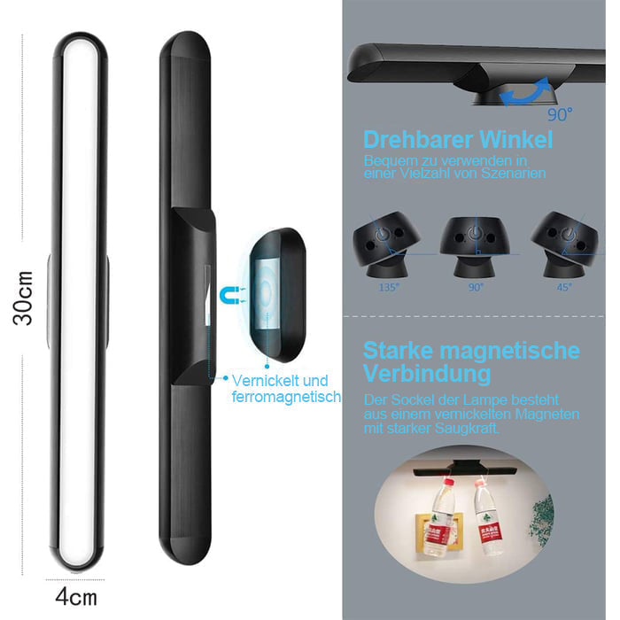Magnetically rechargeable touch lamp with long battery life-3