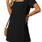 🔥Limited Time Sale 50% OFF🔥Women's Casual Square Neck Pocket Short Sleeve Dress with Pockets