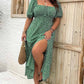 💃Summer Hot Sale 50% OFF💗Plus Size Split Floral Print Boho Maxi Dress
