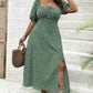 💃Summer Hot Sale 50% OFF💗Plus Size Split Floral Print Boho Maxi Dress