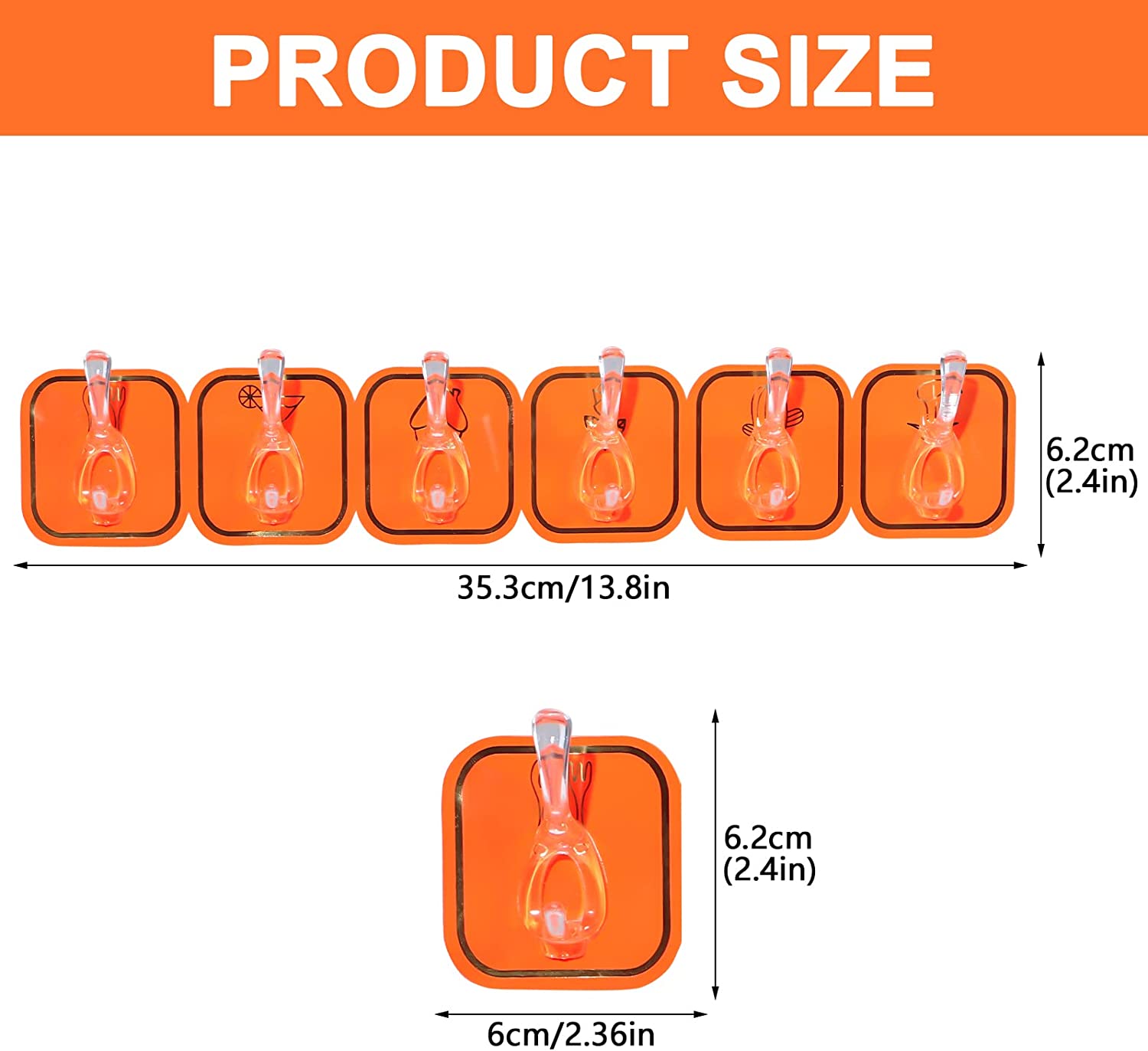 🔥HOT SALE 49% OFF🔥MULTIFUNCTIONAL TRANSPARENT 6 HOOKS-6