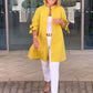 Women's Long Plain Cotton Shirt Jacket