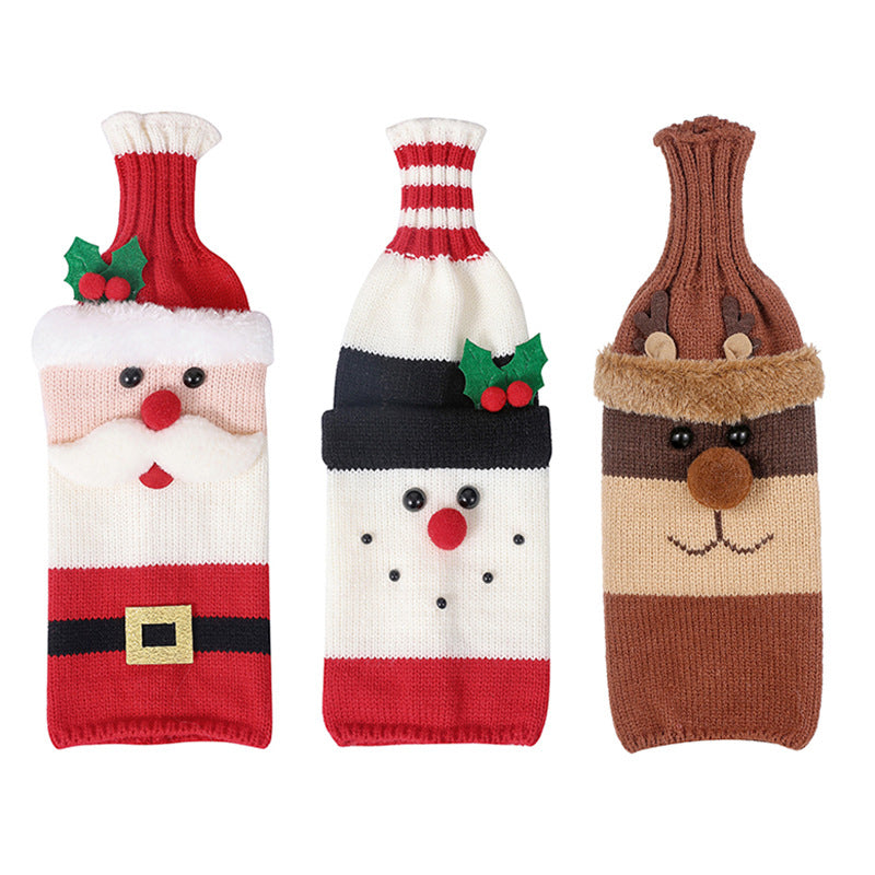 Christmas Decorative Santa Wine Bottle Cover-2