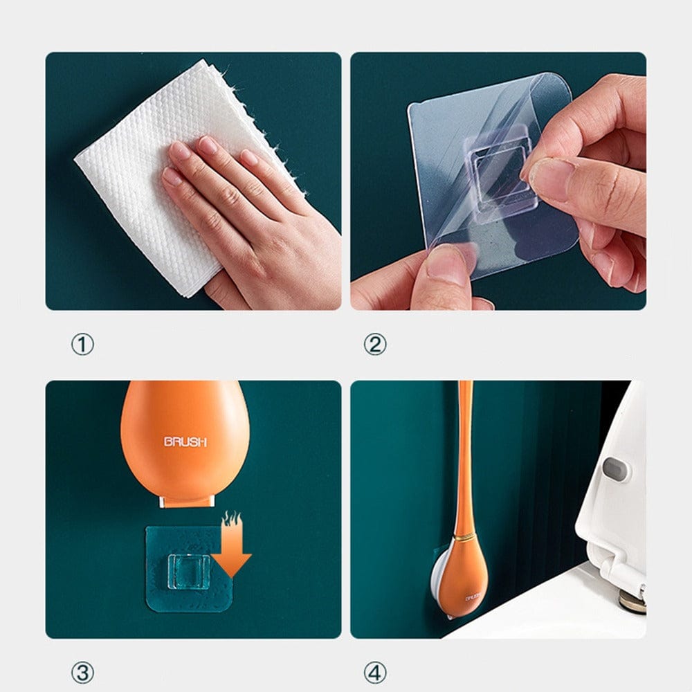 Modern Home Flexible Silicone Baseball Shaped Toilet Brush-1