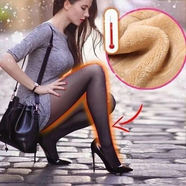 🎉BUY 2 GET 10%OFF🔥-Flawless Legs Fake Translucent Warm Plush Lined Elastic Tights-1