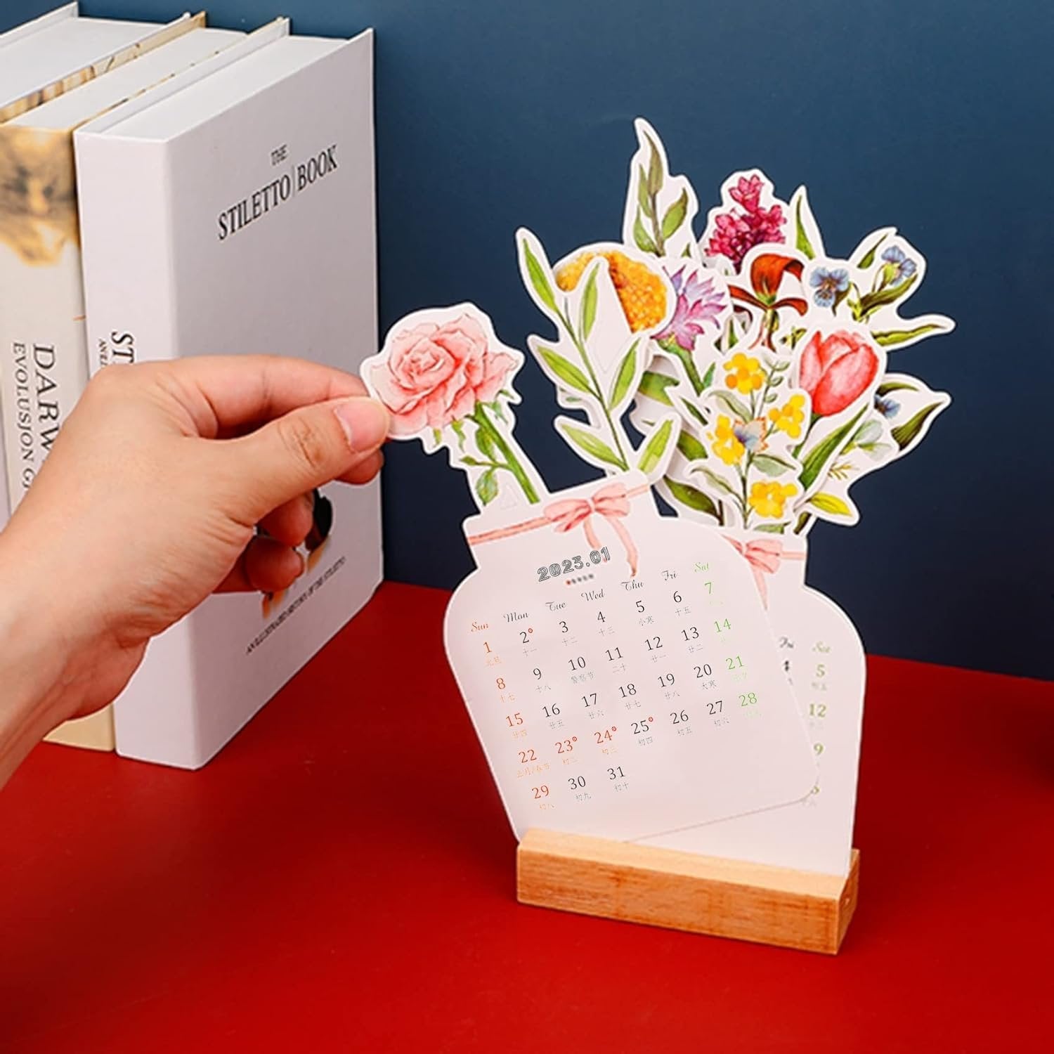 💐2024 Bloomy Flowers Desk Calendar-Buy 2 Get Free Shipping-1