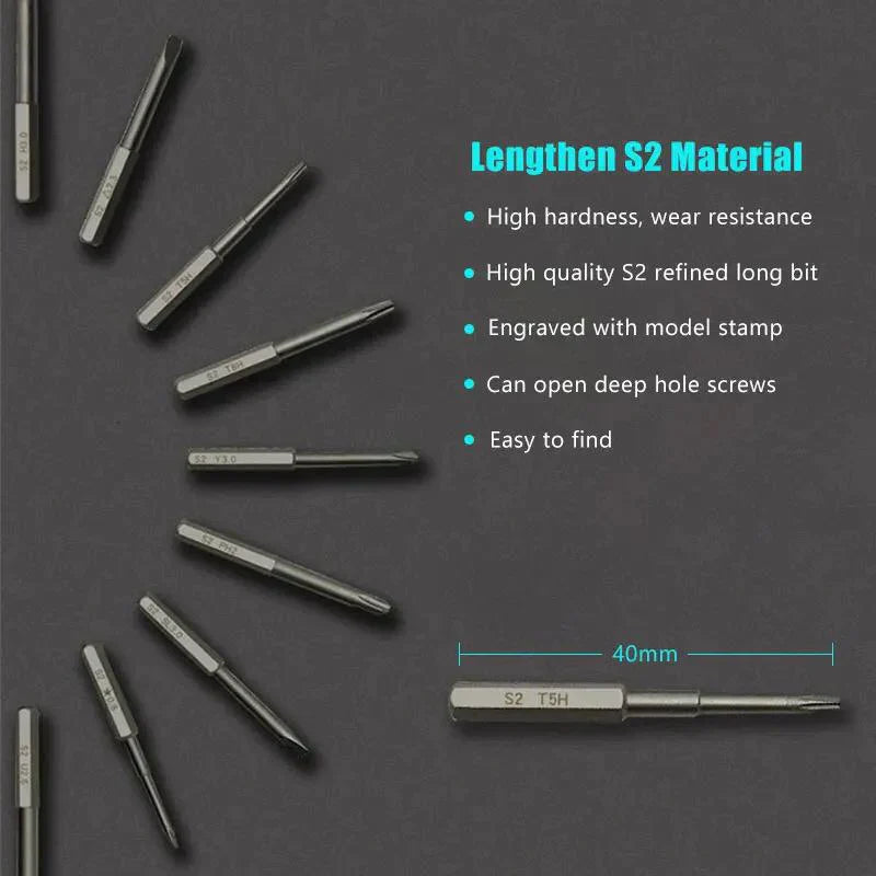 30 in 1 Magnetic Screwdriver Set With 2 Extensions-2