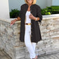 Women's Long Plain Cotton Shirt Jacket