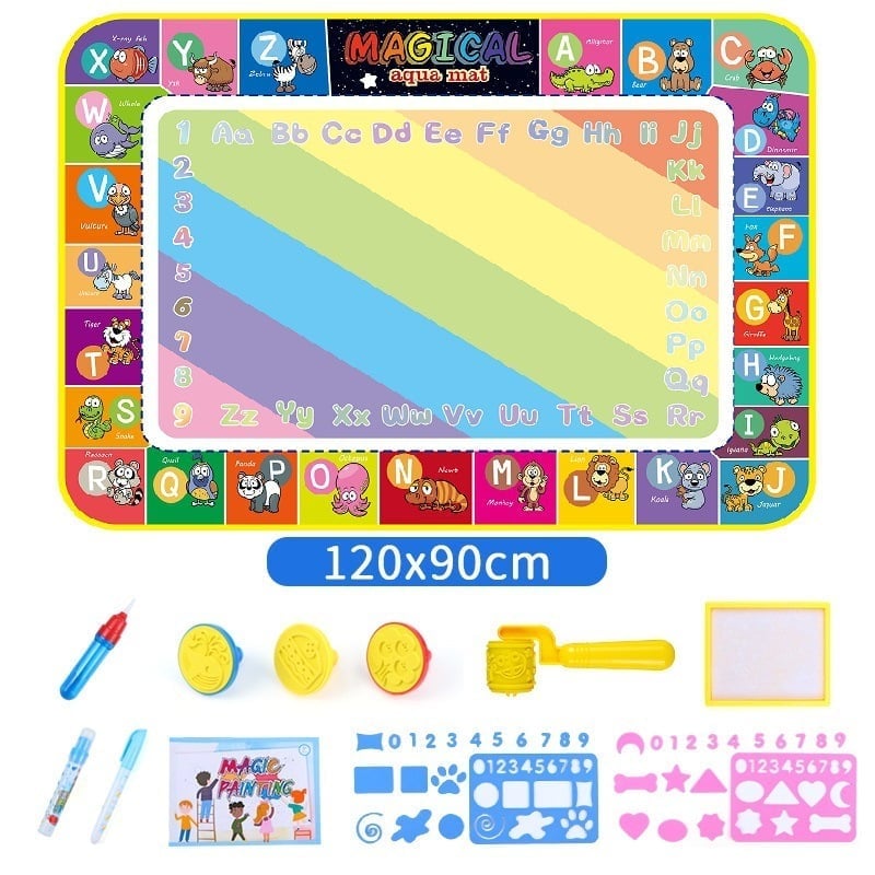 🔥Last Day Promotion 49% OFF - Water Doodle Mat ,Aqua Painting Drawing Mat Mess Free Learning Toy Mat-9