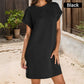 🔥2026 New Arrivals💞Women's Relaxed Roll Sleeve Pocket Dress