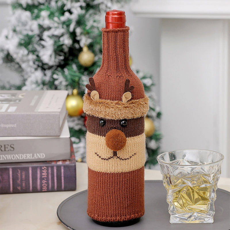 Christmas Decorative Santa Wine Bottle Cover-14