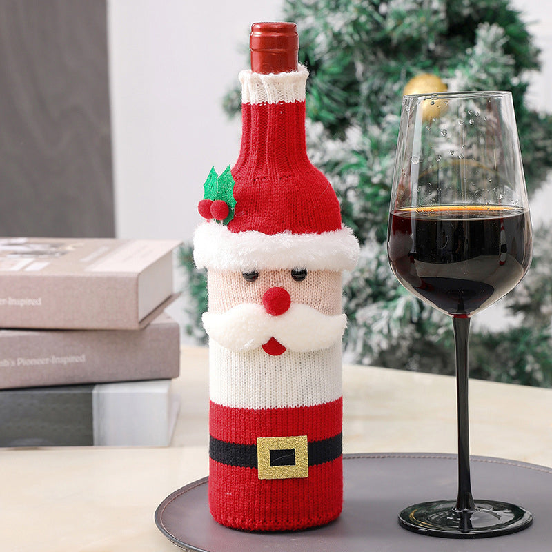 Christmas Decorative Santa Wine Bottle Cover-15