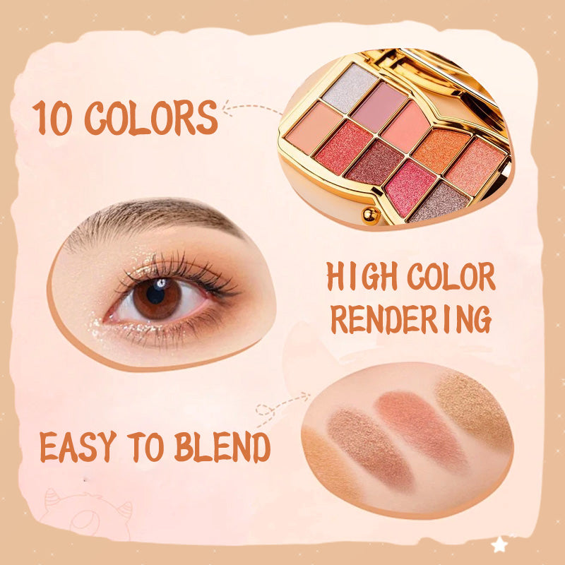 10 Colors Glitter Eye Shadow Palette-7