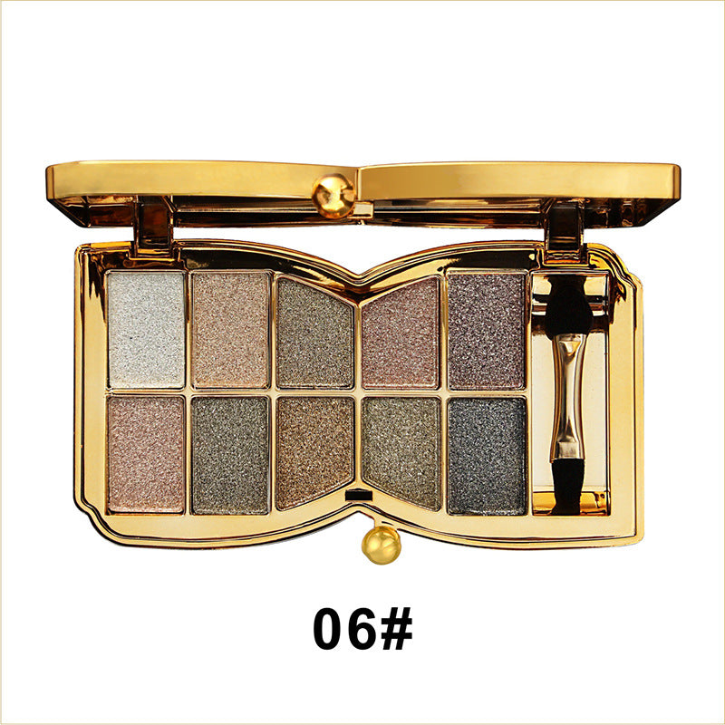 10 Colors Glitter Eye Shadow Palette-12