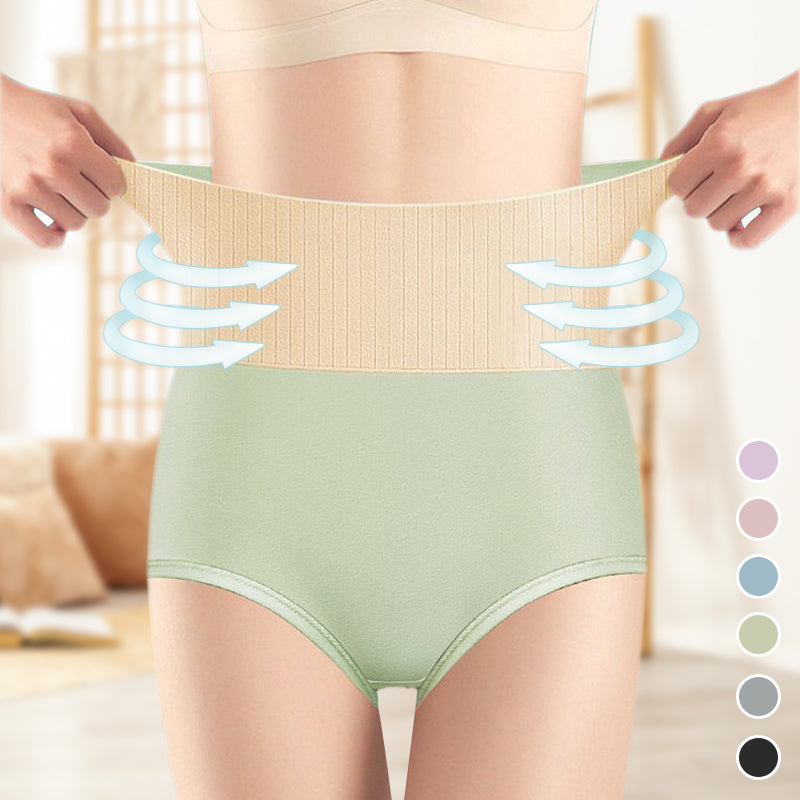 (3pcs) Women's High Waisted 3A Grade Paclitaxel Antibacterial Panties-1