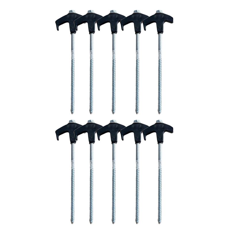 8" Screw in Tent Stakes - Ground Anchors Screw in-17