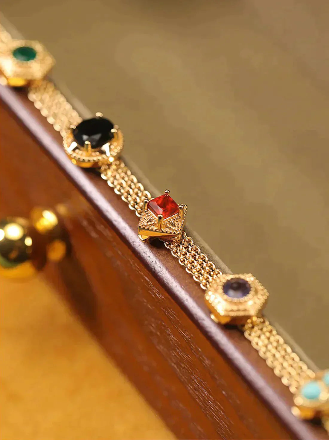 Rainbow Zirconia Necklace-7