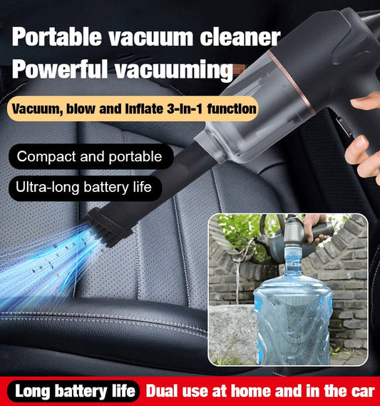 3 in 1 Cordless Vacuum Cleaner - Blow, Vacuum, Inflate for Home & Car