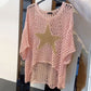 Summer Hot Sale🔥Women's Fashion Round Neck Crochet Knit Fishnet Top