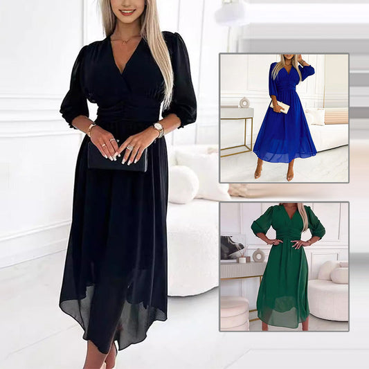 ❤️‍🔥Hot Sale 50% Off🌺Lightweight Chiffon V-neck Dress