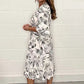 🎉This Week's Special Sale - 50% OFF✨Wome's Elegant V-Neck Dress with Botanical Print
