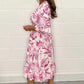 🎉This Week's Special Sale - 50% OFF✨Wome's Elegant V-Neck Dress with Botanical Print