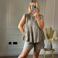😍Best Seller😍Women's Cheesecloth Ruffle Shorts & Top Set