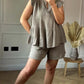 😍Best Seller😍Women's Cheesecloth Ruffle Shorts & Top Set