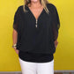 💕Mother's Day Special Offer💕Women's Chiffon Zip-up Neck Casual Top
