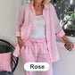 🎉Summer Hot Sale 50% OFF🎉Women's Cotton Linen Long Sleeve Blouse & Pants Set
