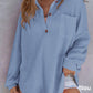 🔥Hot SALE 50% Off🔥Women’s Loose Solid Colour Waffle Knit Shirt