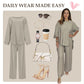 💕New Year Hot Sale 49% OFF💞Women's Long Sleeve High Waisted Wide Leg Pants Suit