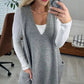💕Seasonal Offer 49% OFF💕Women's Loose-Fit V-Neck Sweater Vest with Pockets